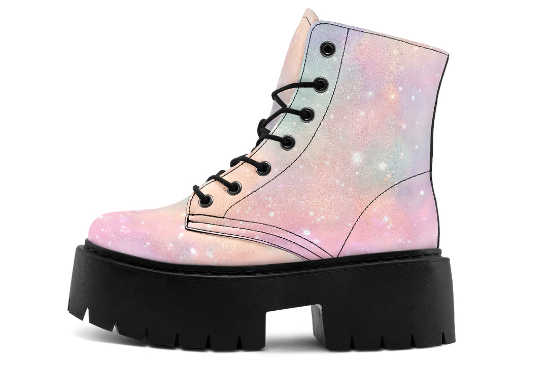 Pastel Dream Platform Boots