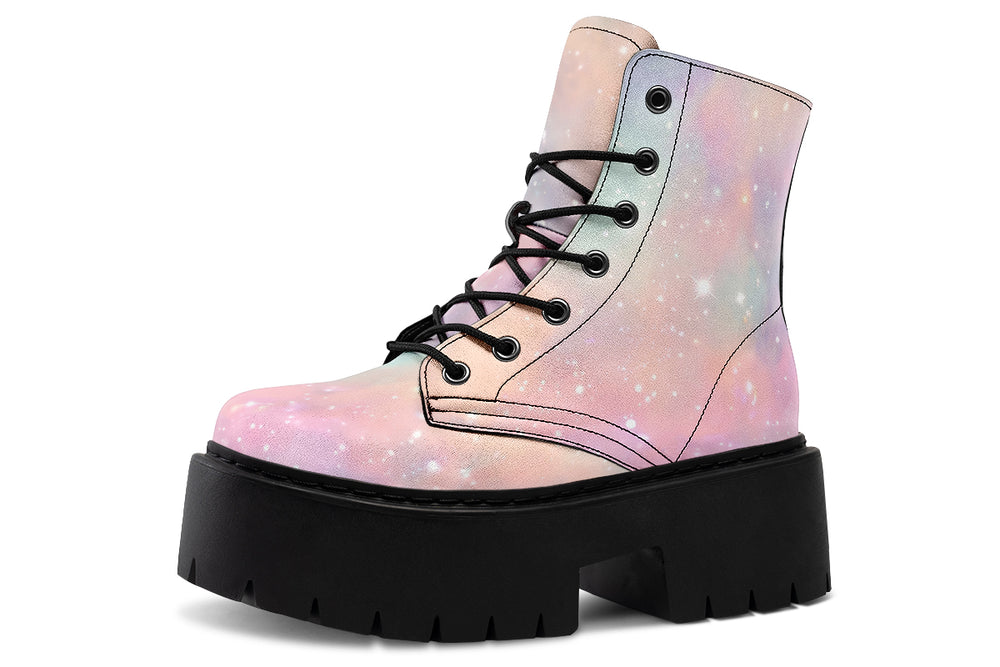 Pastel Dream Platform Boots