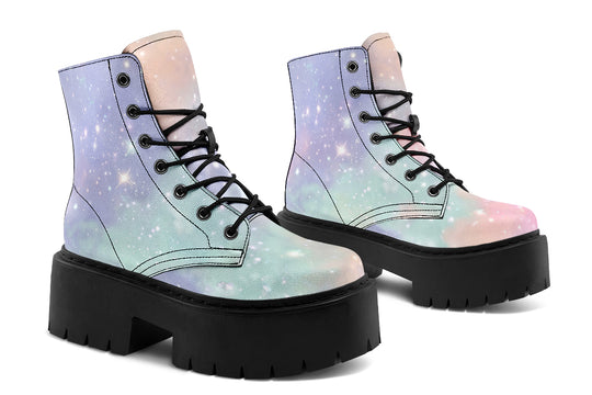 Pastel Dream Platform Boots