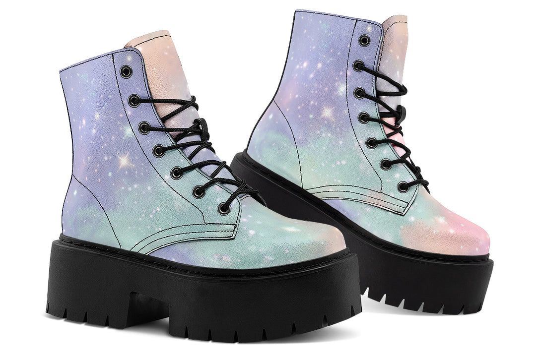 Pastel Dream Platform Boots