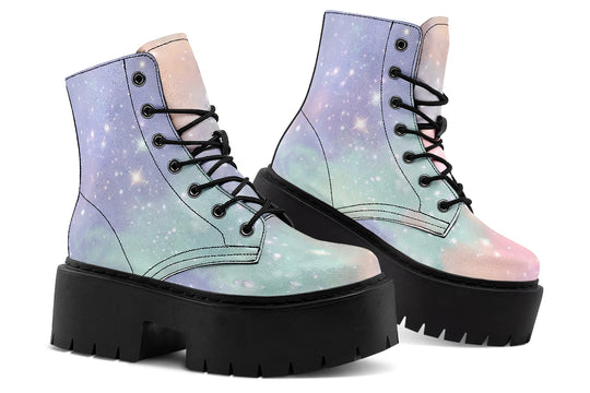 Pastel Dream Platform Boots