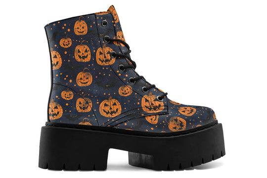 Pumpkin Party Platform Boots