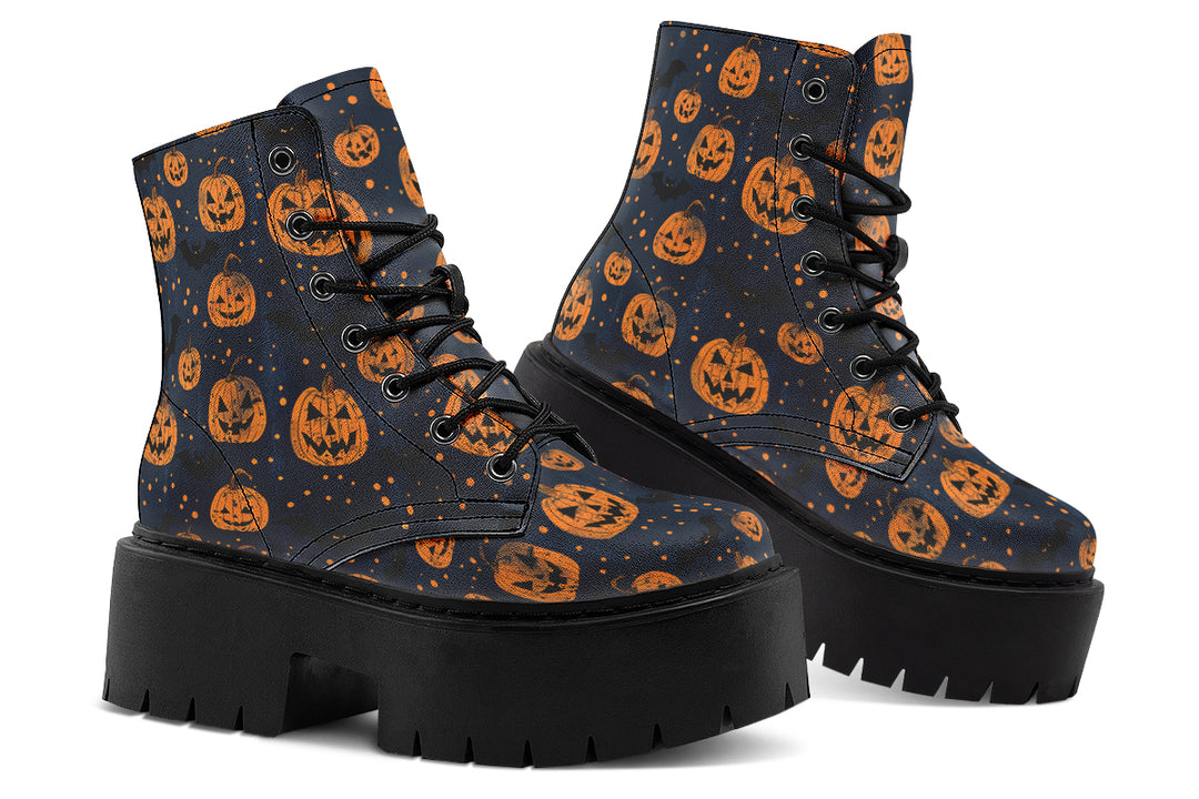 Pumpkin Party Platform Boots
