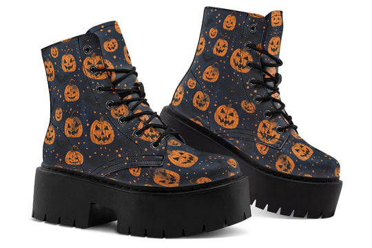 Pumpkin Party Platform Boots