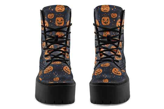 Pumpkin Party Platform Boots