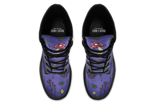 Purple Herbology Platform Boots