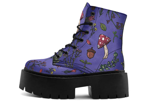 Purple Herbology Platform Boots