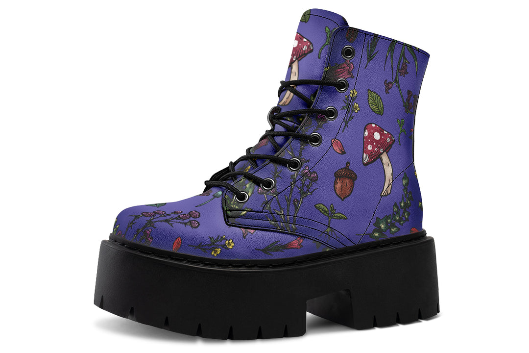 Purple Herbology Platform Boots