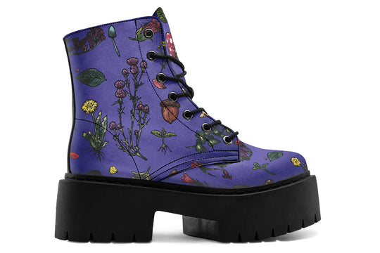 Purple Herbology Platform Boots