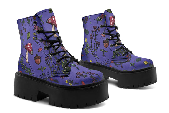 Purple Herbology Platform Boots