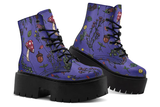 Purple Herbology Platform Boots