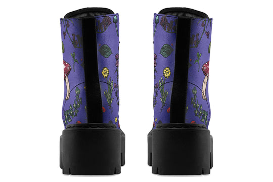 Purple Herbology Platform Boots