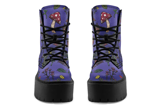Purple Herbology Platform Boots
