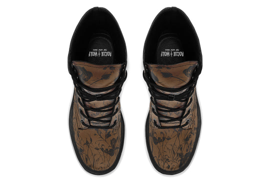 Sepia Rose Romance Platform Boots