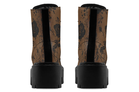 Sepia Rose Romance Platform Boots