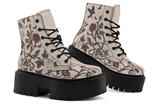 Sky Rose Platform Boots