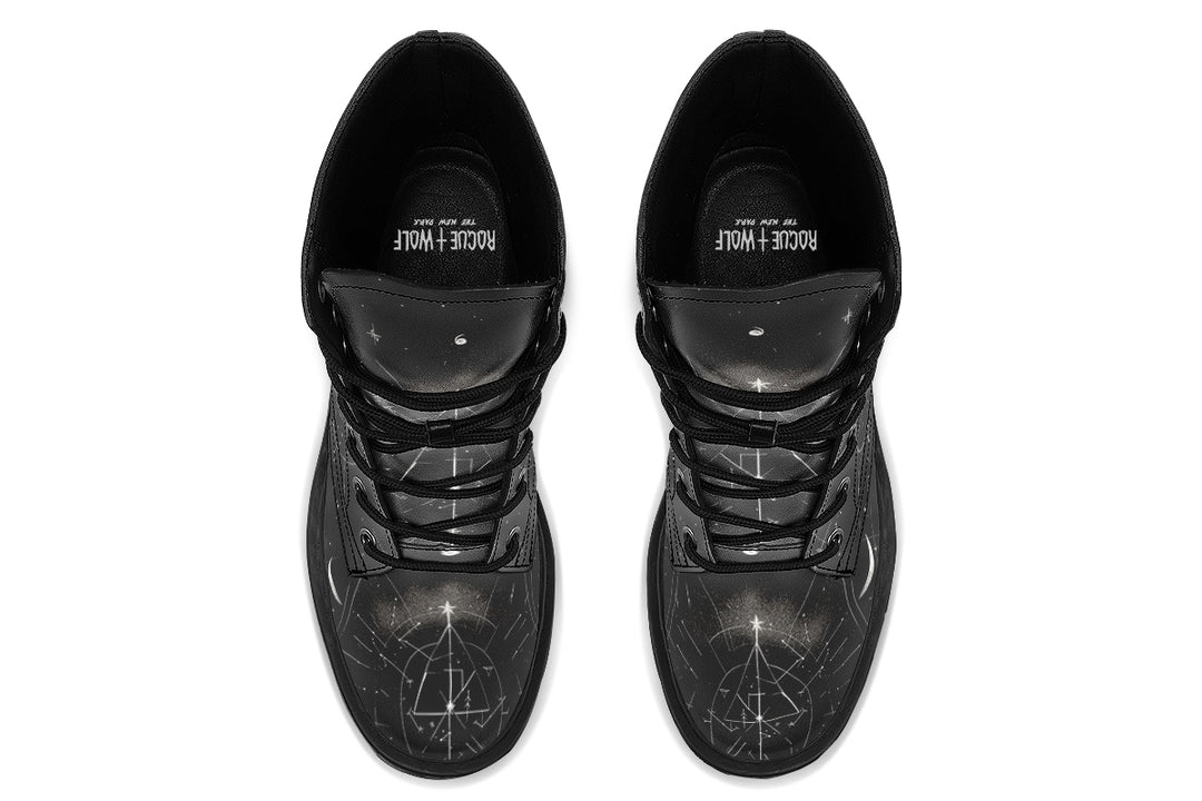 Starlit Wolf Platform Boots