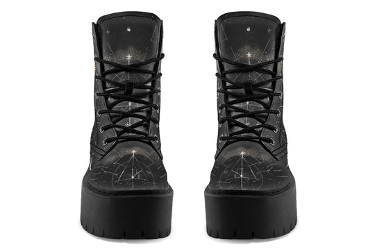Starlit Wolf Platform Boots