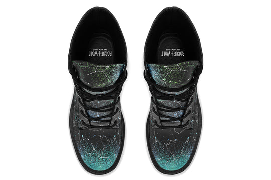 Teal Aurora Platform Boots