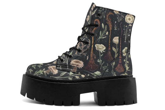 Witches' Broomsticks Platform Boots
