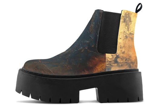 Amber Slate Platform Chelsea Boots