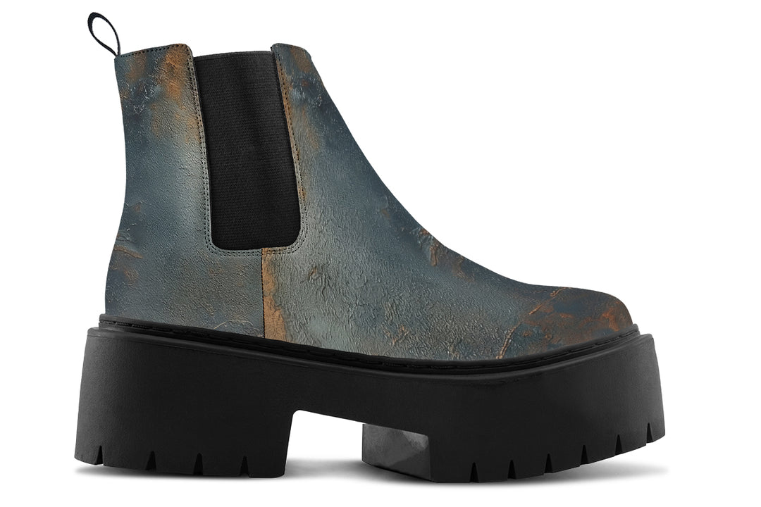 Amber Slate Platform Chelsea Boots