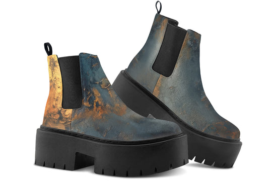 Amber Slate Platform Chelsea Boots