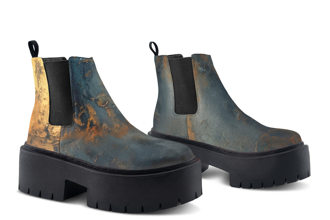 Amber Slate Platform Chelsea Boots