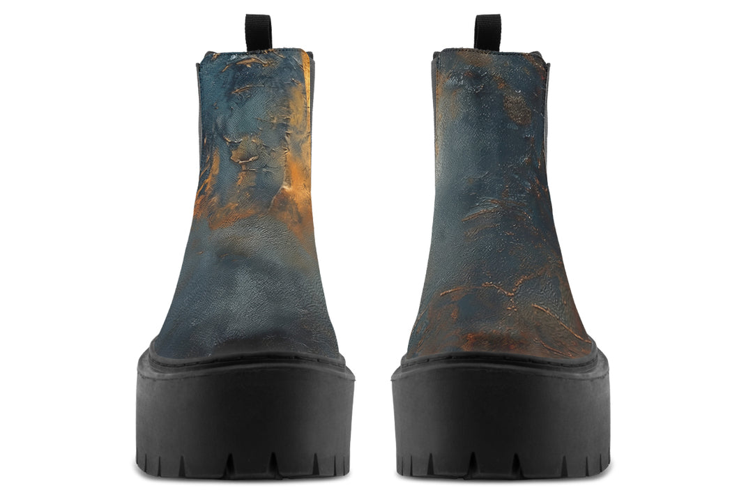 Amber Slate Platform Chelsea Boots