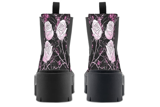 Amethyst Kintsugi Rose Platform Chelsea Boots