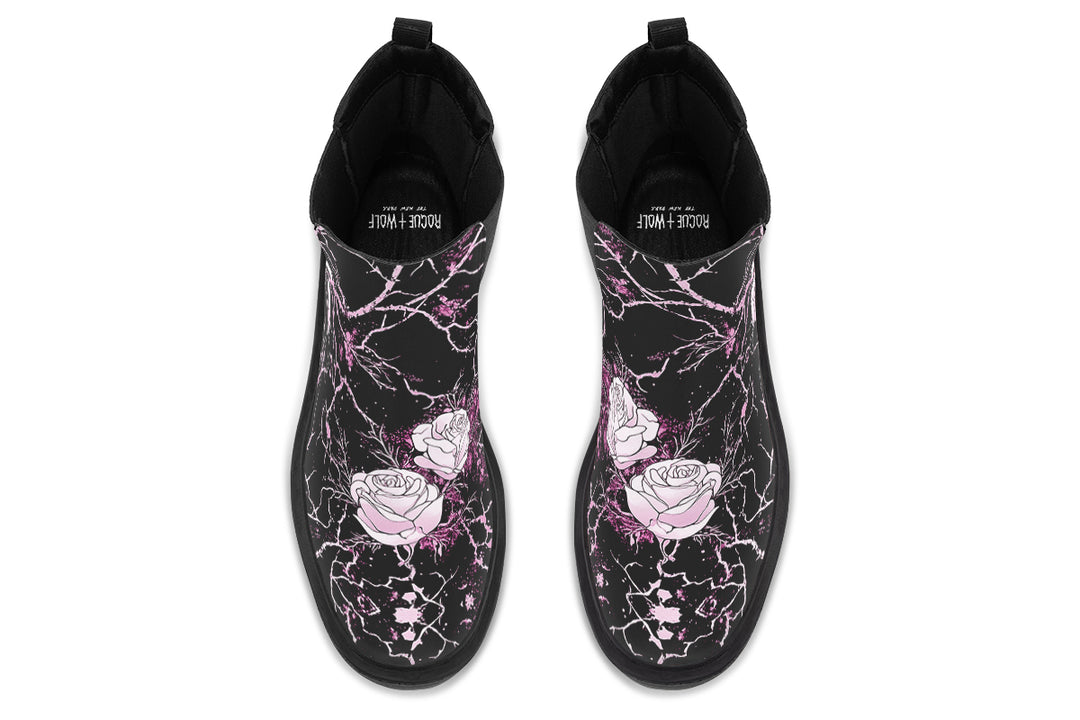 Amethyst Kintsugi Rose Platform Chelsea Boots