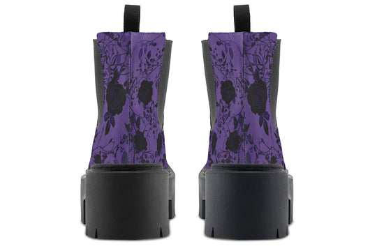 Amethyst Rose Romance Platform Chelsea Boots