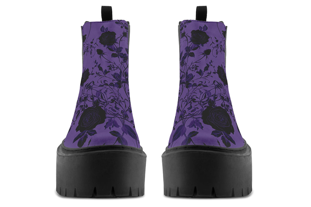 Amethyst Rose Romance Platform Chelsea Boots