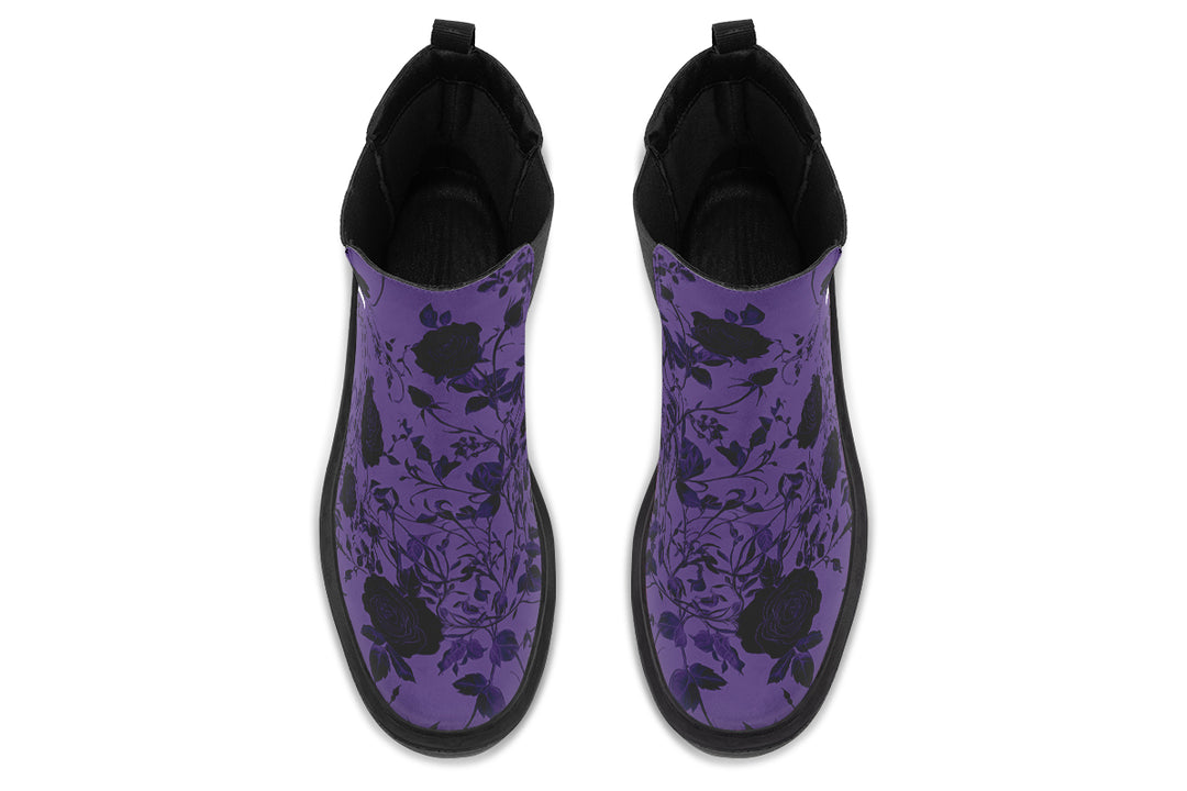 Amethyst Rose Romance Platform Chelsea Boots