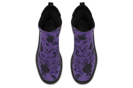 Amethyst Rose Romance Platform Chelsea Boots