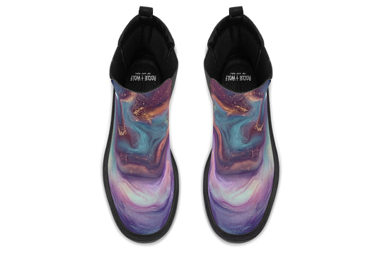 Aurora Pearl Platform Chelsea Boots