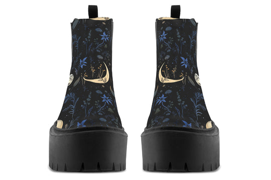 Azure Moonlit Botanica Platform Chelsea Boots