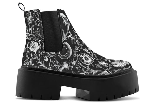Black Baroque Platform Chelsea Boots