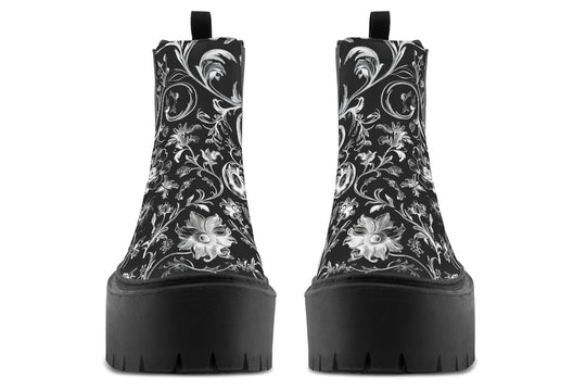 Black Baroque Platform Chelsea Boots