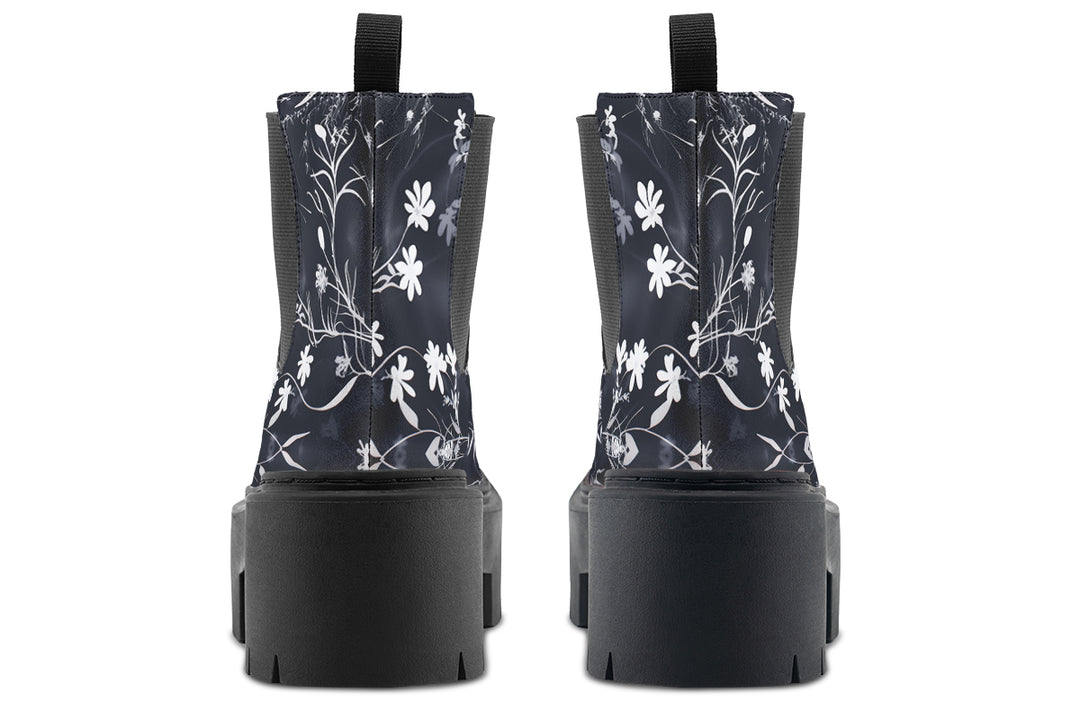 Black Delicate Platform Chelsea Boots