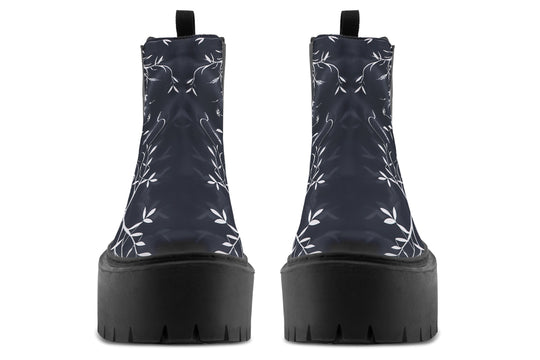 Black Delicate Platform Chelsea Boots