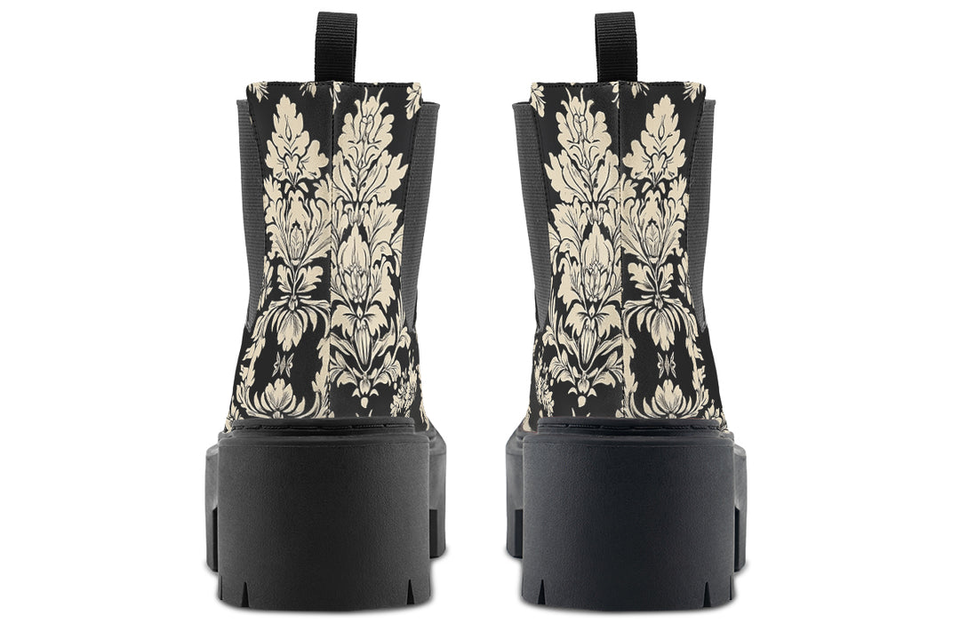 Black Faded Regal Platform Chelsea Boots