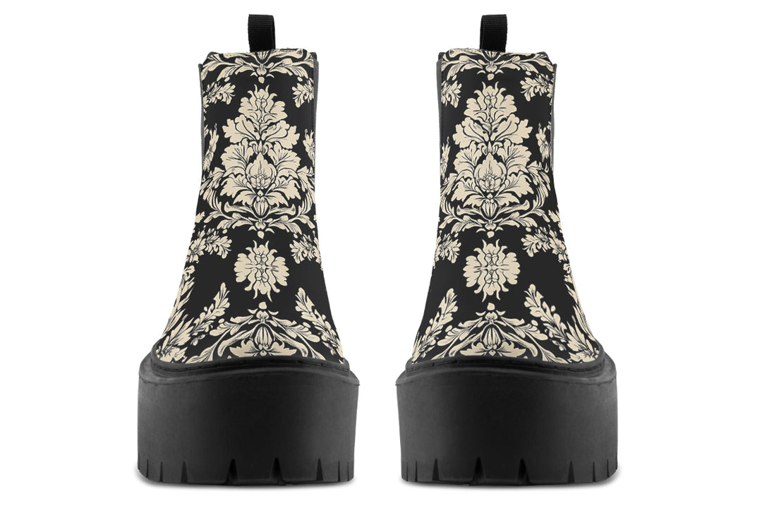 Black Faded Regal Platform Chelsea Boots