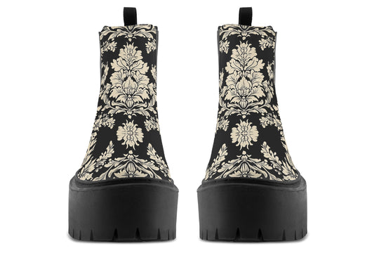 Black Faded Regal Platform Chelsea Boots