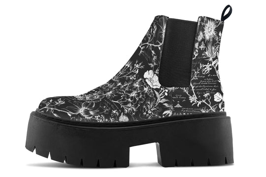 Black Memories Platform Chelsea Boots
