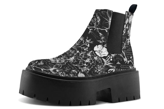 Black Memories Platform Chelsea Boots
