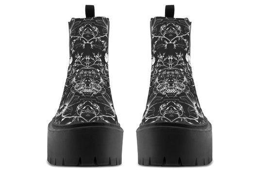 Black Memories Platform Chelsea Boots