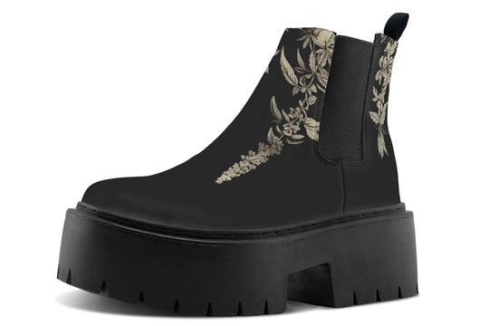 Black Night Ivy Platform Chelsea Boots