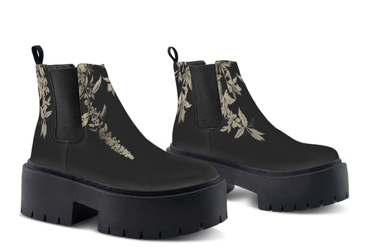 Black Night Ivy Platform Chelsea Boots