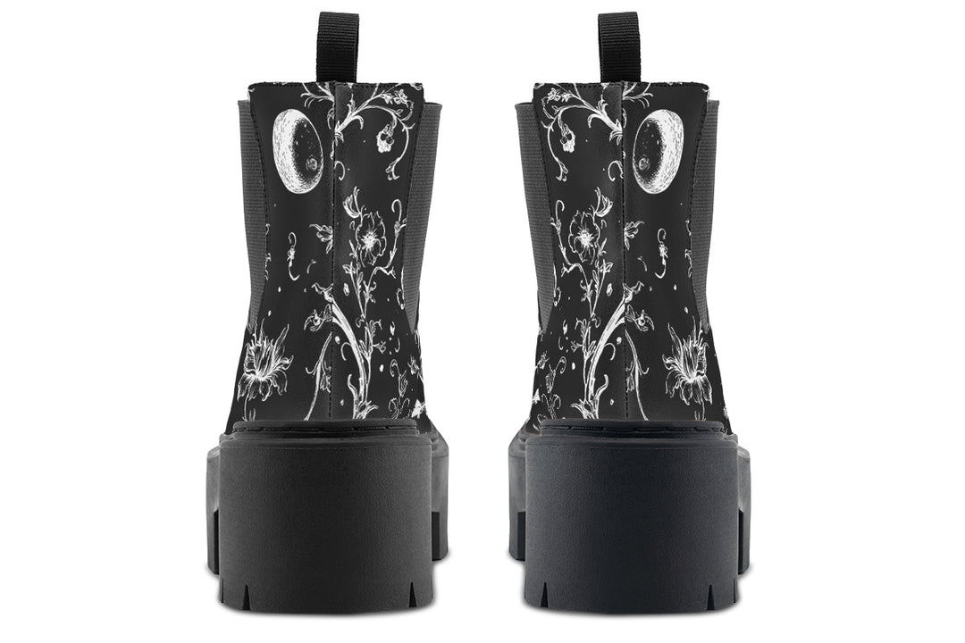 Black Night Stroll Platform Chelsea Boots